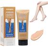 KUIRUNRX Trucco per le Gambe Impermeabile, Lozione per il Trucco Delle Gambe, Fondotinta impermeabile per il Trucco del Corpo, Copertura del Tatuaggio (Natural, 118ml)