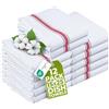 Utopia Towels - 200 GSM Asciugapiatti, 38 x 64 CM, Asciugamani Da Cucina In Cotone, Set Di Asciugamani Da Bar e Da Tè Morbidi e Riutilizzabili (12 Confezioni, Rosso)