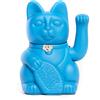 Diminuto Cielo Maneki Neko Gatto Portafortuna Giapponese con Zampa Mobile Figurina Dipinta a Mano Decorazione Casa Ufficio Ingresso Idea Regalo Fortuna Prosperità Felicità Feng Shui (BLU, L (12x9x18cm))
