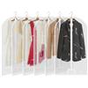 COEWUR 6 PCS Copriabiti Antipolvere Trasparenti in PE Custodia Porta Abiti 60 × 100 cm Copriabiti Impermeabile Copertura Vestiti da Armadio e Viaggio per Smoking Giacca Camicie (Bianco, Piccolo)