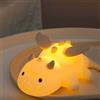 Suevut Luminosa Notturna Drago Bambini, Luce LED 7 Colori Regolabile con Timer, Silicone Morbido e Ricaricabile USB, Lampada Notturna per Bambini, Regalo Bambino