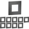 ledscom.de 10 luci per scale a LED/faretti da incasso a parete FEX per interni ed esterni, di forma quadrata, antracite, 85 x 85 mm, bianco freddo