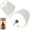 Beaeet lampada bottiglia LED Bianco, ricaricabile USB-C, senza fili, IP54, 3 tonalità dimmerabili, per bottiglie in vetro da tavolo, balcone, terrazza, campeggio, feste - Confezione da 2