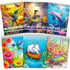 Aannanl Set da 3 Pezzi Libri da Colorare per Adulti Spirale - Rilassarsi | A4 Dimensioni,60 Immagini Colibrì, Fiori, Sotto il Mare Tema per Donne, Uomini, Anziani & Adolescenti, Anti Stress e Ansia