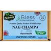 Bless International Bless-International Nag Champa 100%-Natural-Incense-Cones Handmade-Hand-Dipped Organic-Chemicals-Free for-Purification-Relaxation-Positivity-Yoga-Meditation The-Best-scents (20 Count)