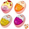 HO-SFSM 4 Pezzi Timer per Cottura Uova, Cambia Colore Controllo, Indicatore per Cottura Uova, Colore Uovo Timer per famiglie, scuole