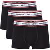 Reebok Pantaloncini Uomo in Nero/Bianco/Grigio, Comodi Pantaloni in Cotone Traspirante con Cintura con Logo - Confezione da 3