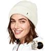 GoSkala Cappello Lana Merino, Berretto Uomo Donna Invernale, Beanie in Maglia Termica, Bianco