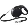 Flexi New Classic M Cord guinzaglio avvolgibile 8 metri Nero