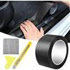 YFLeomry Pellicola protettiva in carbonio per auto, 5 cm x 10 m, pellicola protettiva di alta qualità per bordi delle porte, battistrada, autoadesiva, antigraffio, con accessorio di montaggio, perfetta