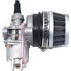 Viviance Carburatore Carb Carby + acciaio 44mm filtro aria + stack compatibile con 47cc 49cc Mini Moto Dirt Pocket Bike ATV Quad Go Kart Minimoto - Filtro argento