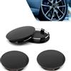 GUOMIS 4 tappi per mozzo ruota, adatti per cerchioni VW e Audi (diametro esterno 60 mm, diametro interno 56 mm), in materiale ABS, inclusi vari accessori per coprimozzo (Nero)