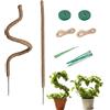 Mcbazel 2x100cm Palo di Muschio Monstera per Piante, Trellis Flessibile in Fibra di Cocco con Accessori, Supporto Fatto a Mano per Piante Monstera per Piante Rampicanti da Esterno, Piante da Interno
