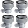 xlwen 4 pezzi adattatori per tubi da piscina, adattatore per piscina B, adattatore per tubi pompa filtro, raccordo per tubi, adattatore per raccordi per tubi con filettatura per piscine da avvitare, a