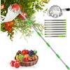 Anyingkai Raccolta di Mele,Raccogli Frutta telescopico,Raccogli fichi d'india,Raccoglitore di Frutta,Raccogli Frutta,Raccogli fichi telescopico,Raccogli Frutta con Palo in Acciaio Inox Leggero