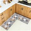 HSGLGNA Tappeto da cucina, set di 2 tappetini da cucina antiscivolo, lavabili, per cucina, corridoio, soggiorno, camera da letto, bagno (Stile J., 43x75+43x150cm)