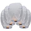 TangDao 10/20 pezzi Lanterne volanti cinesi del cielo uso festivo esprimere un desiderio biodegradabile (20PZ BIANCO)