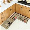 HSGLGNA Tappeto da cucina, set di 2 tappetini da cucina antiscivolo, lavabili, per cucina, corridoio, soggiorno, camera da letto, bagno (Stile H., 43x75+43x150cm)