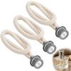 Poeloisy Set 3 per Stoppini Lampada Catalitica 18 mm con Bruciatore Compatibile - Ricambio Universale per Lampada Berger e Diffusori Aromaterapia, per Purificazione Aria e Profumazione (Argento)