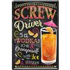 WOGEKA ART Screw Driver Wodka Cocktail ricetta 20 x 30 cm bar party cantina 184