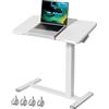 Gibbon Mounts Scrivania mobile per computer portatile, regolabile in altezza, inclinabile a 180°, scrivania portatile per computer con ruote, carrello pieghevole per computer portatile per casa e
