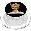 Round Glasses Teacher Reader Lover Graph Carino bambino lama lettura libro amante alpaca animale grafica PopSockets PopGrip per MagSafe