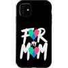 Thyroid Cancer Awareness Apparel Custodia per iPhone 11 Nastro a forma di cuore per la sensibilizzazione sul cancro alla tiroide per la mia mamma