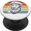 Regali Per La Navigazione A Vela Per Yac Capitano Marinaio Retrò Paglietta PopSockets PopGrip Adesivo