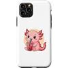 Cute Kawaii Axolotl Drinks Boba Bubble T Custodia per iPhone 11 Pro Carino Axolotl Kawaii Anime Bere Bubble Tea Ragazza Bambini