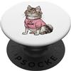 Maine Coon Kitten Lover PS Carino Maine Coon Gatto Mamma Zampa amante PopSockets PopGrip Adesivo