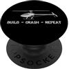 Modellismo di accessori per elicotteri RC telecomando pilota di elicottero Heli Helicopter PopSockets PopGrip Adesivo
