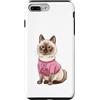 Siamese Kitten Lover PS Custodia per iPhone 7 Plus/8 Plus Simpatico gatto siamese mamma zampa amante