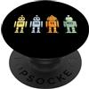 Binary Code 01 10 11 100 Robot Graphic T 01 10 11 100 Robot Graphic PopSockets PopGrip Adesivo