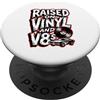 Raised On Vinyl And V8s Rialzato su vinile e V8s Retro Vintage Music And Cars PopSockets PopGrip Adesivo