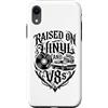 Raised On Vinyl And V8s Custodia per iPhone XR Rialzato su vinile e V8s Retro Vintage Music And Cars
