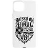 Raised On Vinyl And V8s Custodia per iPhone 15 Plus Rialzato su vinile e V8s Retro Vintage Music And Cars