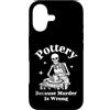 Sarcastic Crafter Co Custodia per iPhone 17 Ceramica perché l'omicidio è sbagliato Skeleton Potter