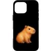 generic Custodia per iPhone 16 Pro Max Pixel Capybara - Gioco retrò con disegno di animali