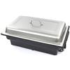 Maxima 09300001 Piatto Elettrico Chafing, Acciaio Inossidabile, Nero
