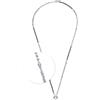 Jewels BY Leonardo Collana Clip & Mix Manon, Collana in Acciaio Inox Color Argento, Vetro Grigio e Blu Scuro, Perle catseye, Lunghezza 80-81,3 cm, Regalo per Le Donne, 025565