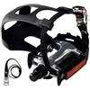 YBEKI Pro-Grade Pedali per bicicletta con clip regolabili per dita e cinghie, mandrino da 9/16, adatti per Peloton, Schwinn, Sunny, Spinning, Mountain Bike e bici da corsa, portata fino a 227 kg
