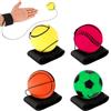DSLSQD 4 Pezzi Palla da Polso, 5,1 cm, Braccialetto in Gomma, Include Palla da Basket, Baseball e Calcio, per Adolescenti e Adulti, Esercizi per il Polso