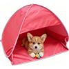 Afenau Tenda Poggiatesta, Tenda pop-up Automatica per Animali Domestici, Tenda da Spiaggia per Cani con Tasche Portaoggetti, Mini Tenda da Spiaggia Pop-up per Giardino Escursionistico All'aperto (Rosa)