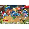Schmidt Spiele 56522 Puzzle da 60 pezzi per bambini, motivo: i Puffi, Azrael in Schlumpfhausen, con 2 personaggi