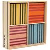 KAPLA Coffret Octocolor 100 Assi Colorate (Rosso, Arancione, Giallo, Verde, Azzurro, Blu Scuro, Rosa, Viola), Giocattolo in Legno, Set da Costruzione, da 2 Anni...