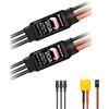 HAWK'S WORK ESC Senza Spazzole, 20A Motore Brushless Regolatore Elettronico di velocità BEC 5V 1A con connettori XT60 e 3,5mm, Super Leggero e Piccolo (2 Pack)