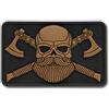 M-Tac Patch tattica per barba e teschio - Patch morale per equipaggiamento militare per abbigliamento, giacche, zaini, cappelli con gancio (nero/coyote)