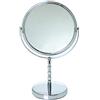DONREGALOWEB DRW - Specchio da bagno da terra cromato lucido con ingrandimento 10x e due facce, ø18 x 12 x 31 cm