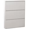 DRW Scarpiera con 3 cassetti in Metallo in Bianco 80x15x103 cm, Multicolore, estandar