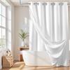 River Dream Tenda da doccia con rivestimento a scatto, impermeabile, lavabile in lavatrice (bianco, 180 x 218 cm (W/Liner))
